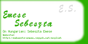 emese sebeszta business card